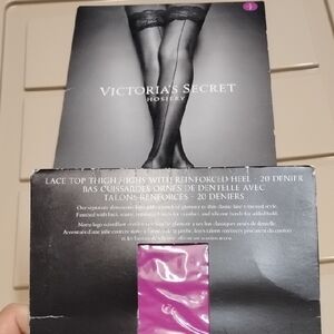 Victoria's Secret Pink Lace Thigh Highs